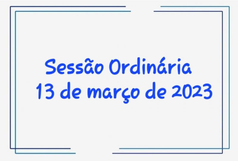 SESSÃO ORDINÁRIA 
